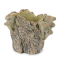 Faux Tree Stump Cement Planter Container 7.25"H