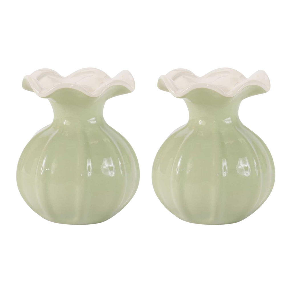 Scalloped Mini Vase (Set of 2)