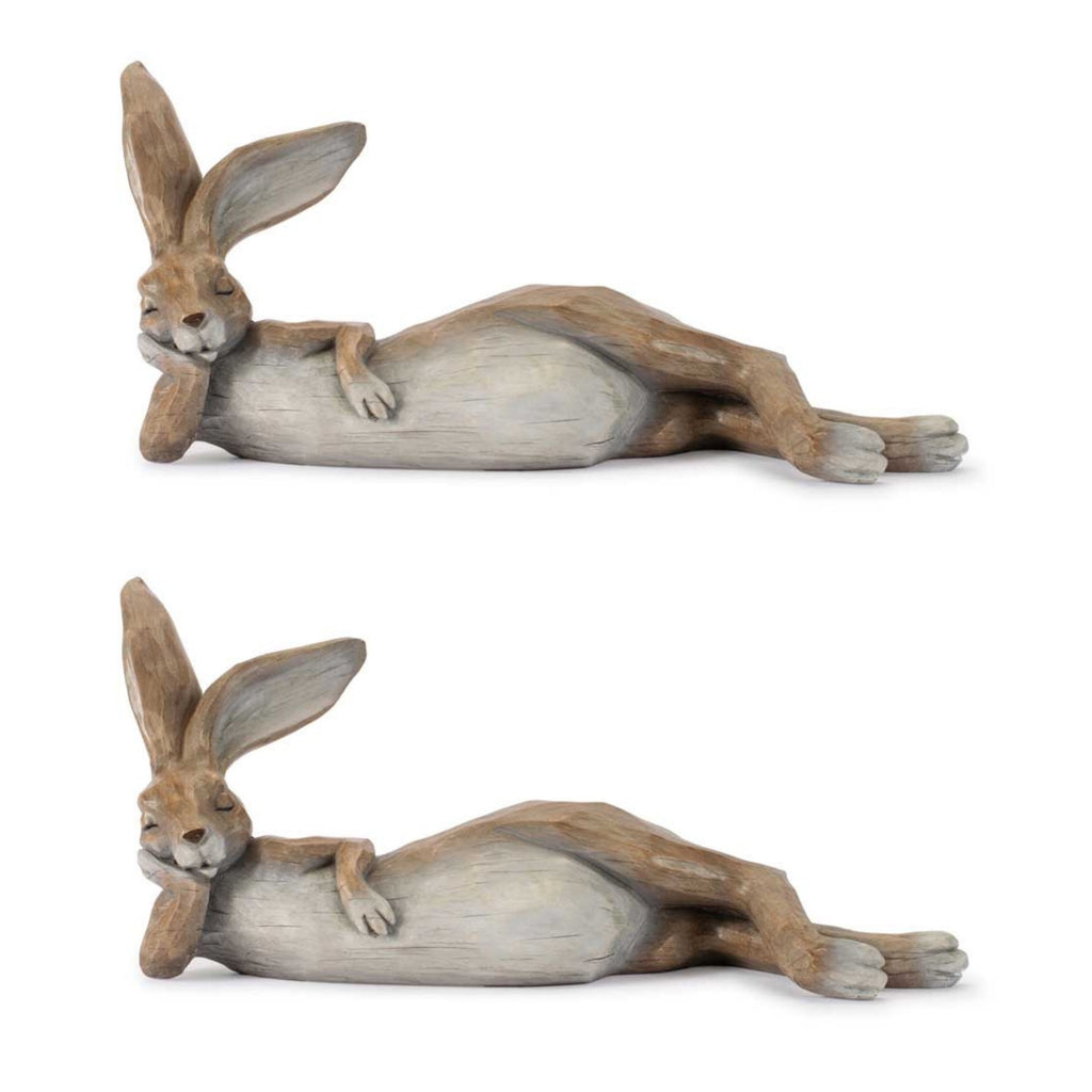 Lounging Rabbit Statue (Set of 2)