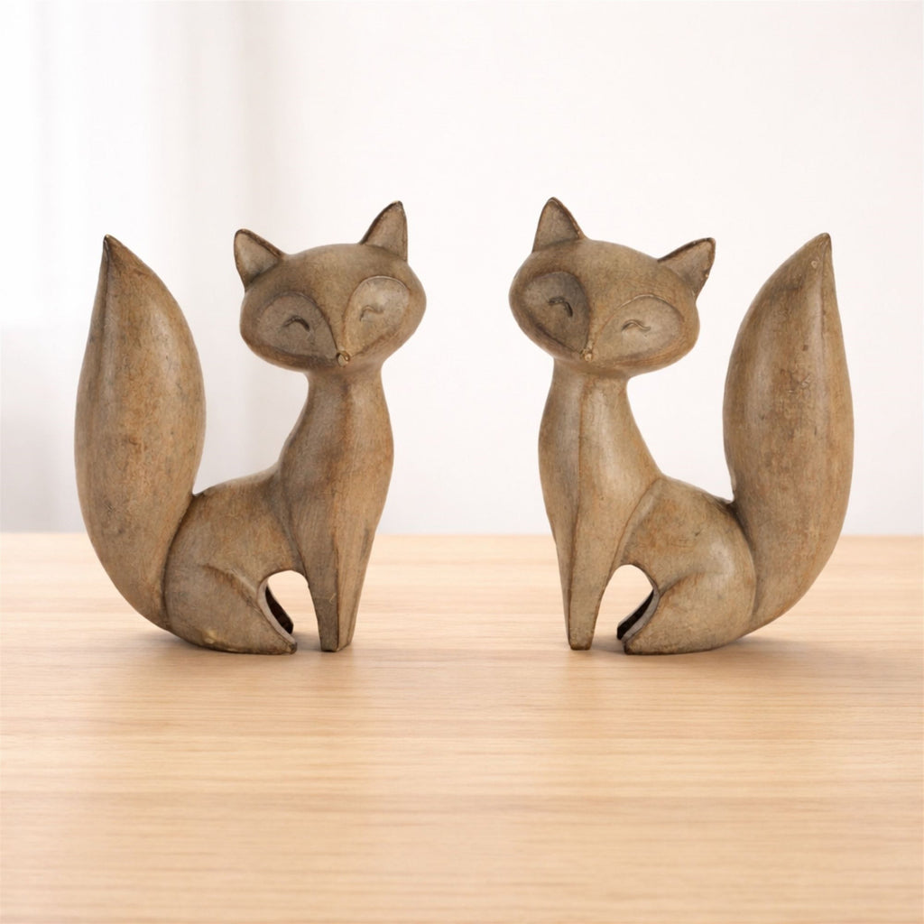 Modern Fox Figurine (Set of 2)