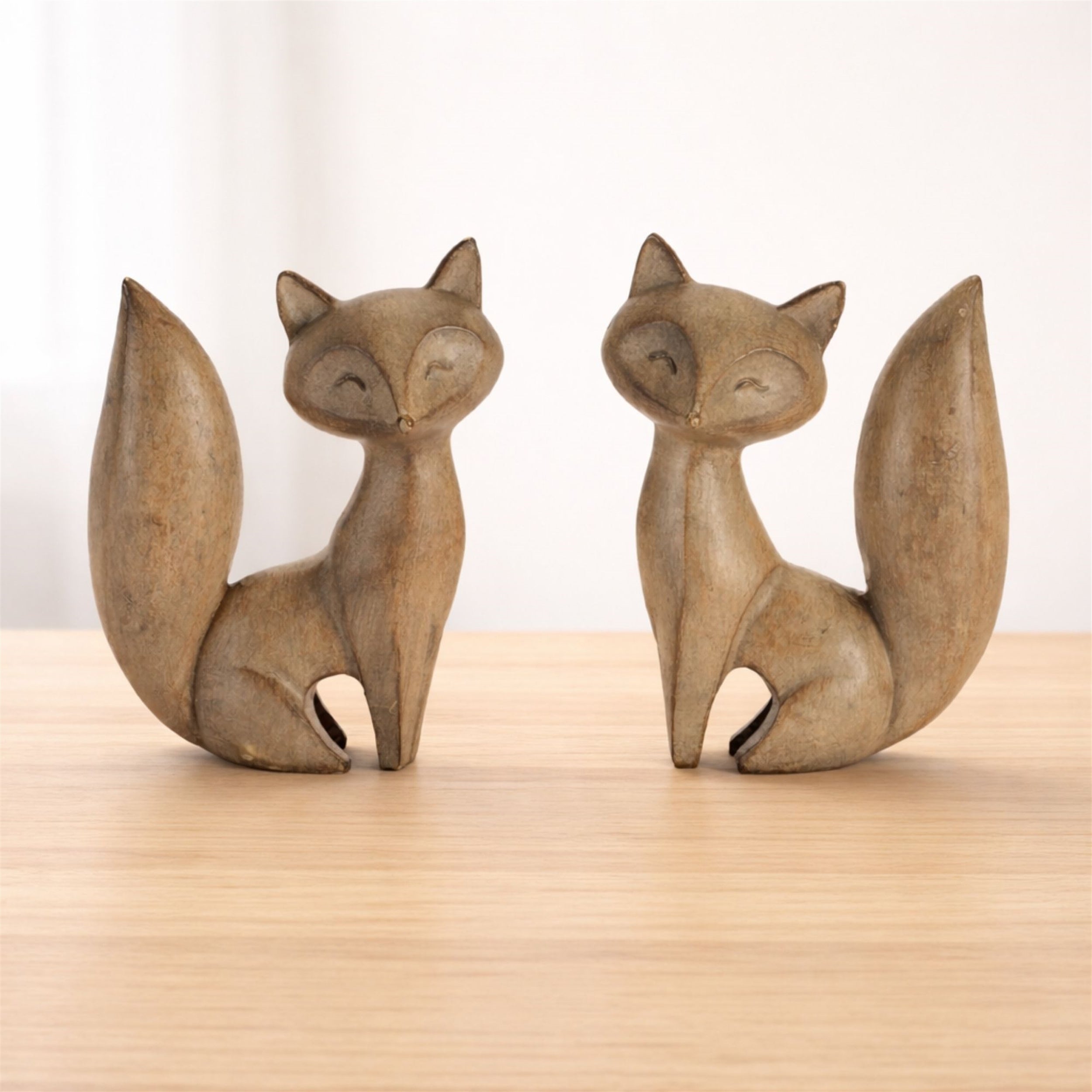 Modern Fox Figurine (Set of 2)