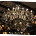 Hollywood Brush 18 light Silver Chandelier