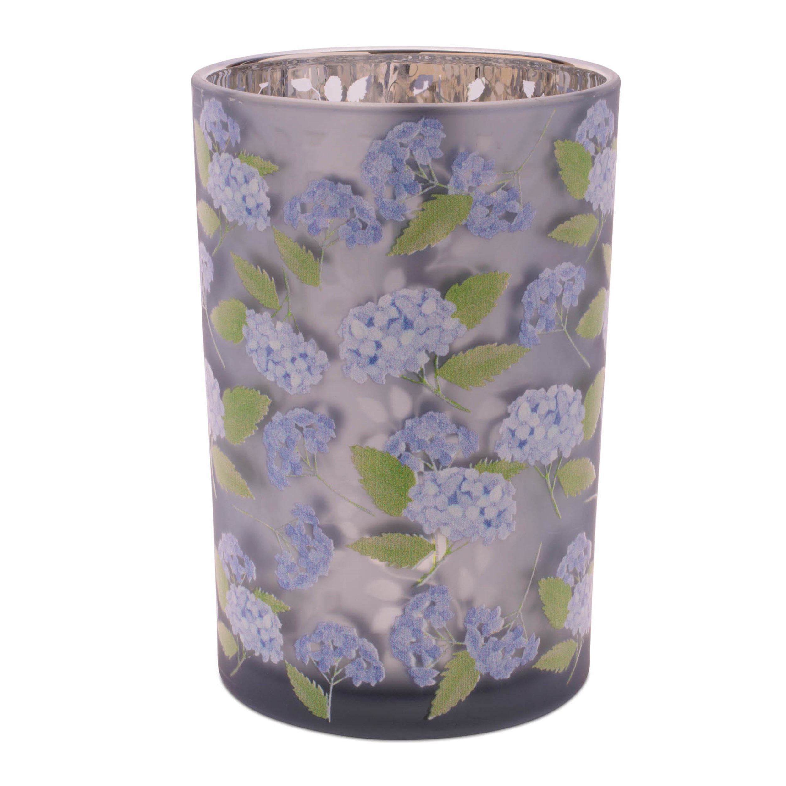 Frosted Hydrangea Print Candle Holder (Set of 2)