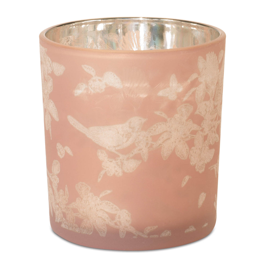 Bird and Floral Print Votive Holder (Set of 3)