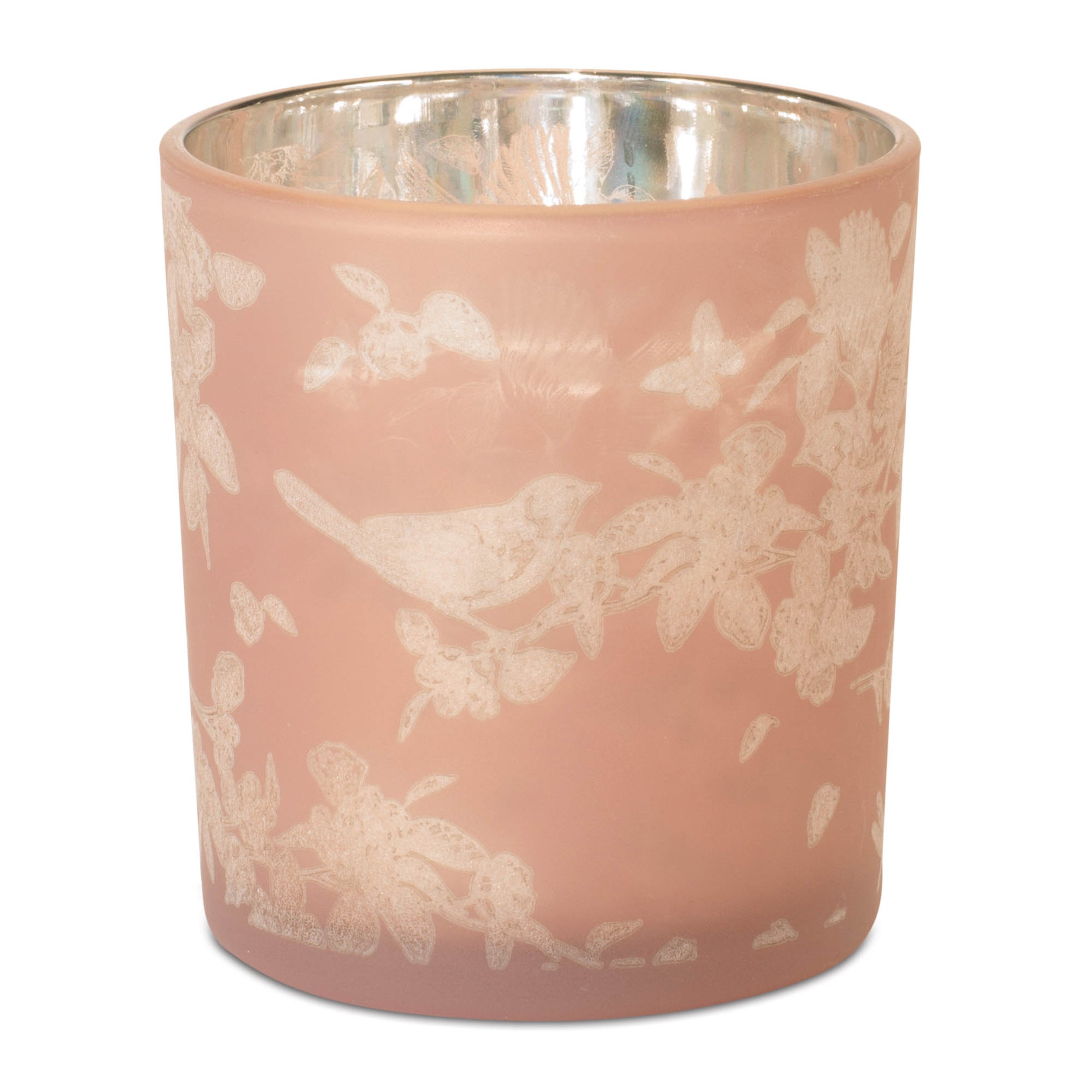 Bird and Floral Print Votive Holder (Set of 3)