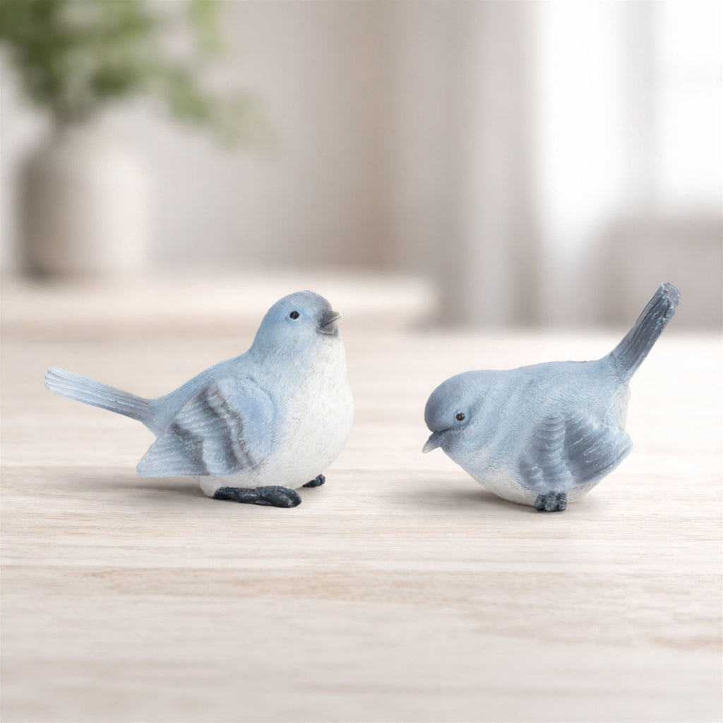 Blue Songbird Resin Figurine (Set of 6)