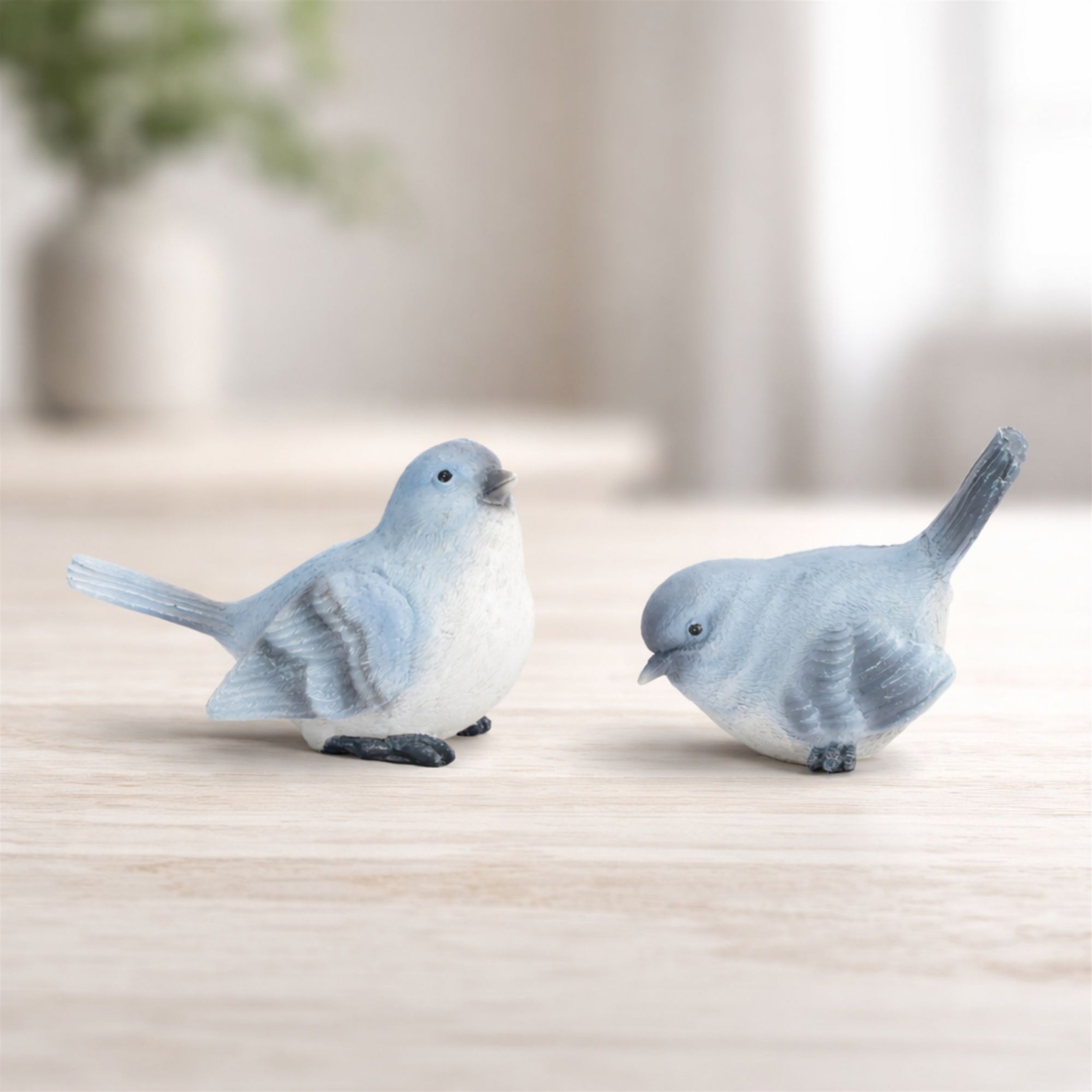 Blue Songbird Resin Figurine (Set of 6)