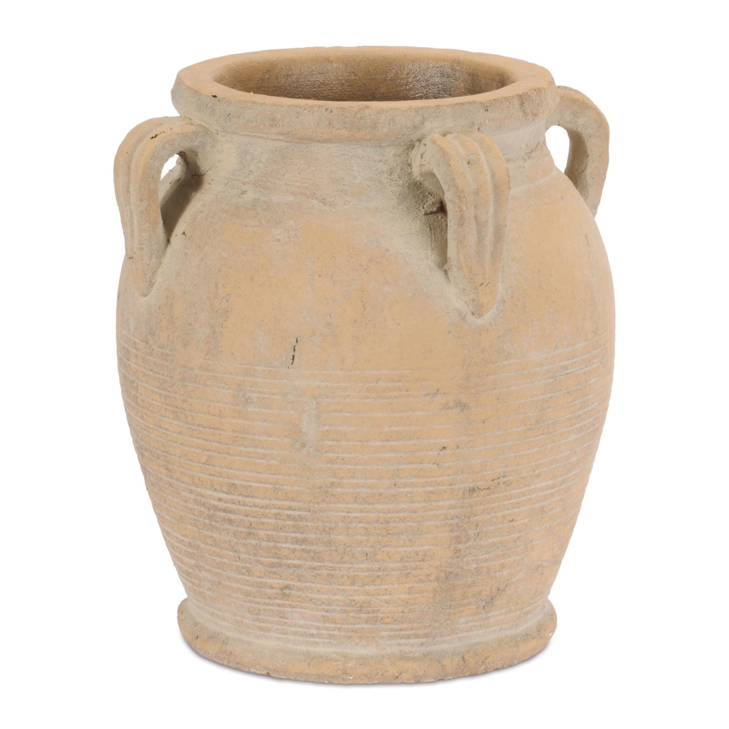 Rustic Terra Cotta Urn 9.5"H