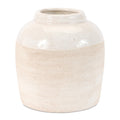 Two-Tone Stoneware Vase 7.75"H