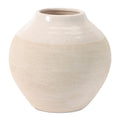 Two-Tone Stoneware Vase 9.25"H
