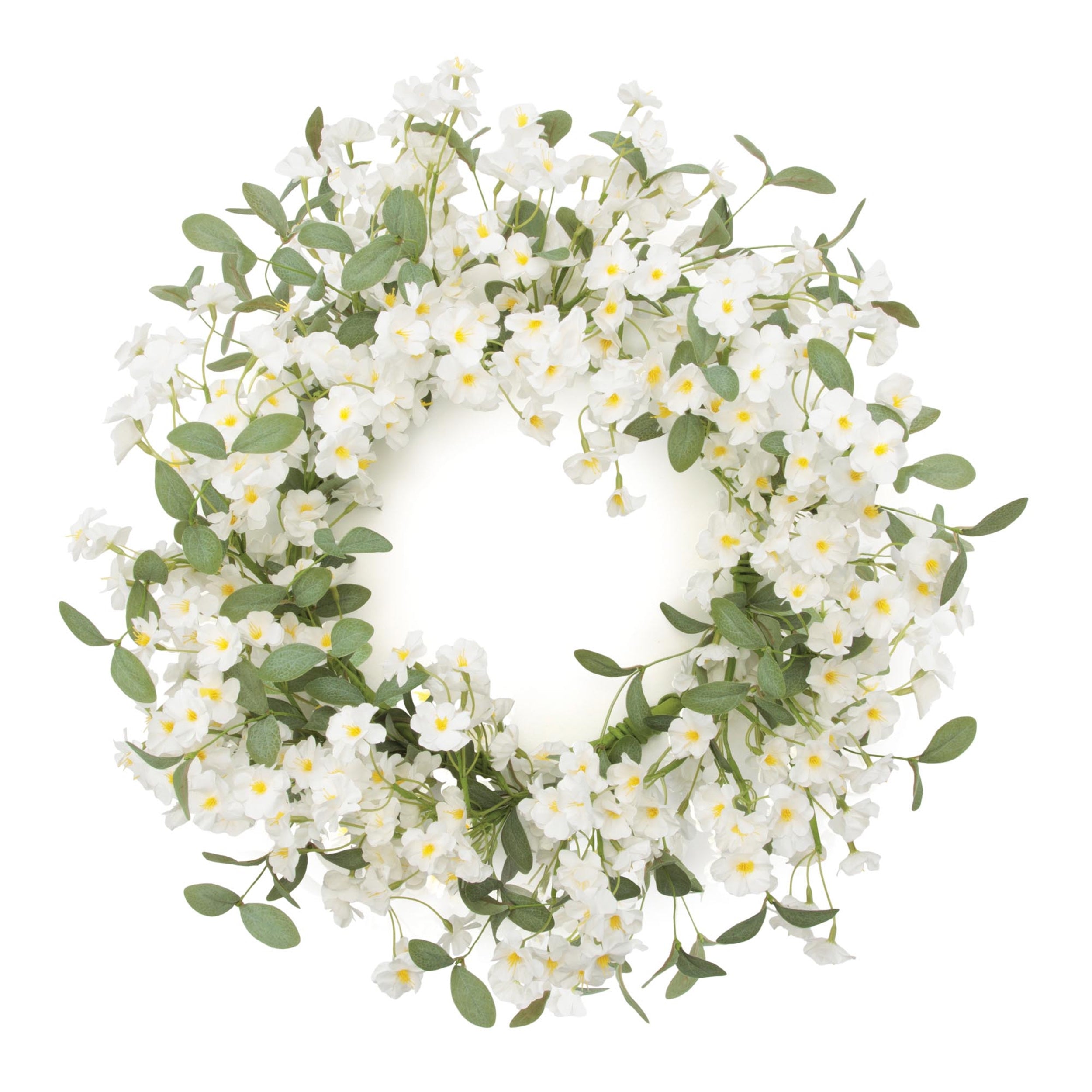 Mini Lavender and Daisy Floral Wreath 22 Inch