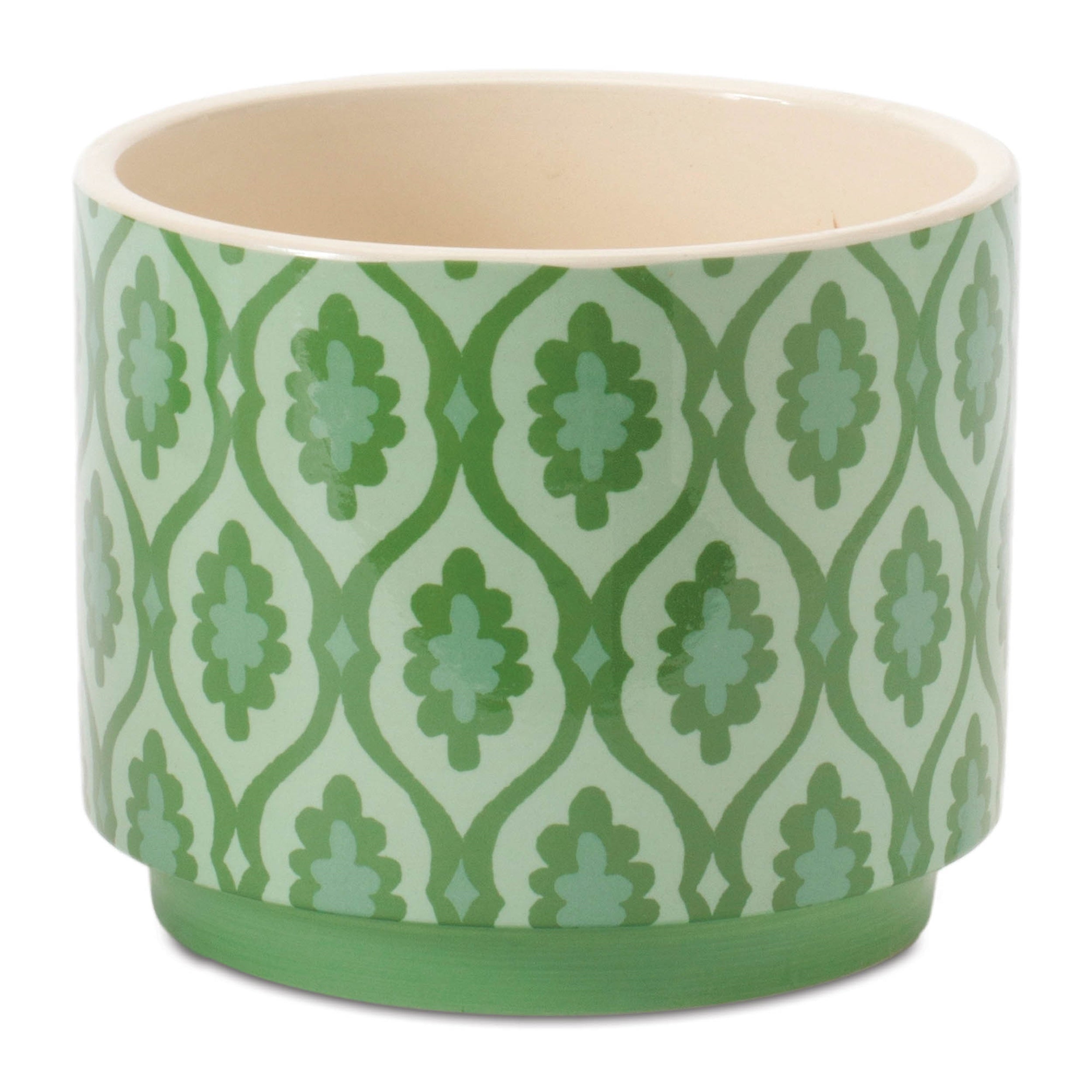 Geometric Patterned Dolomite Planter (Set of 2)