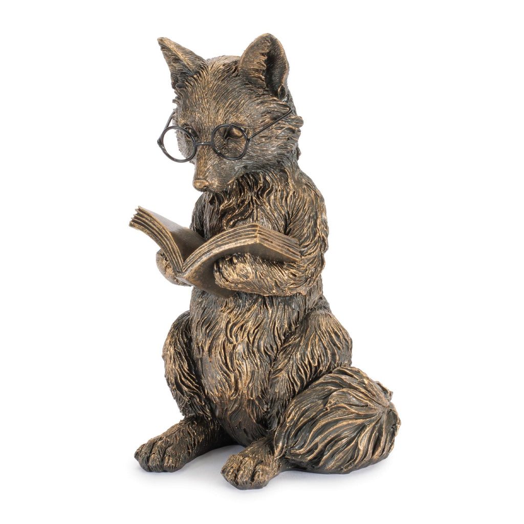 Reading Fox Figurine 6.5"H