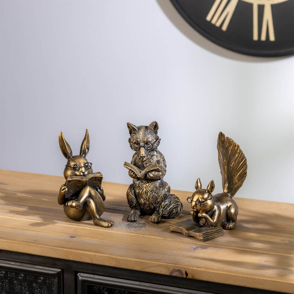 Reading Rabbit Figurine 5.25"H