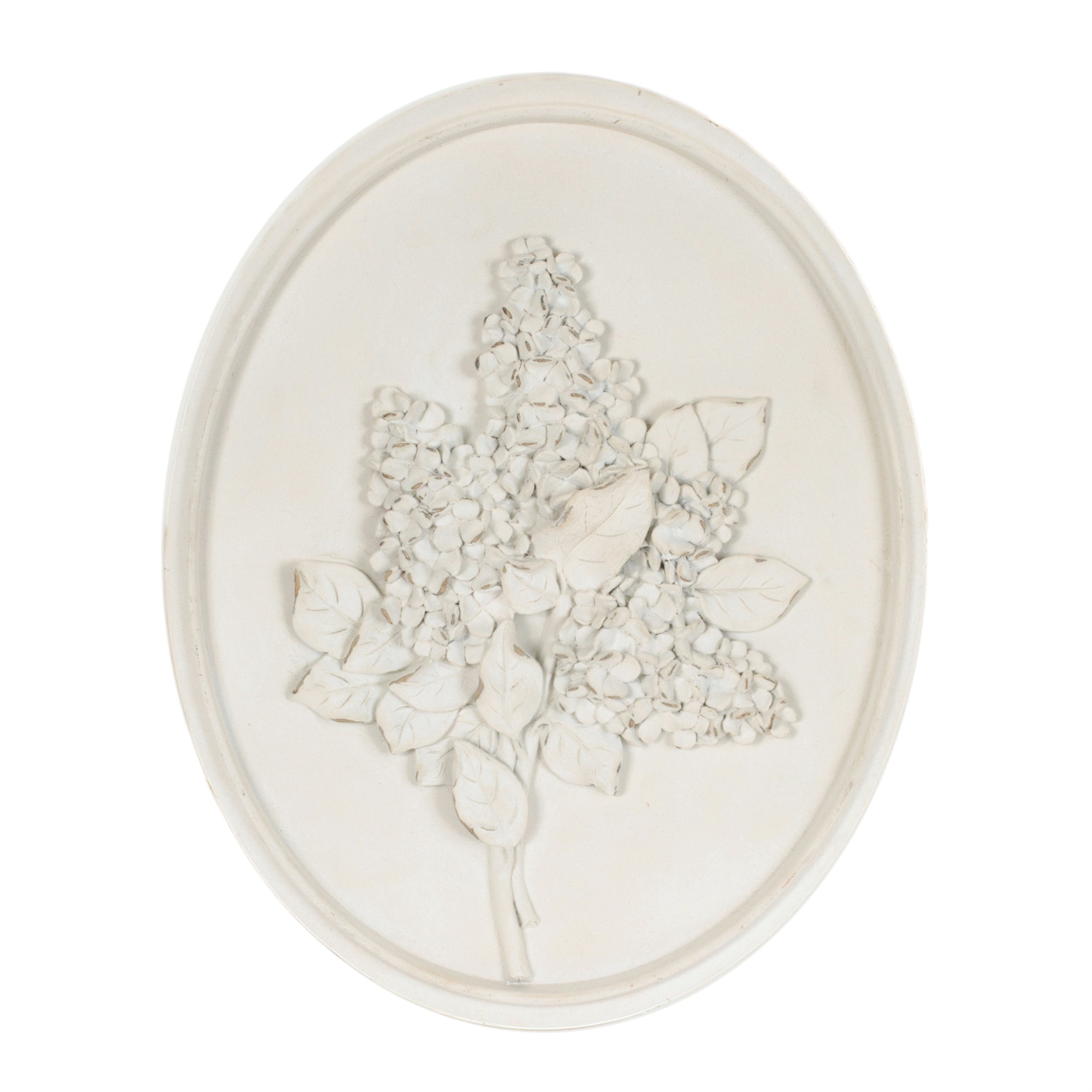 Sculpted Flower Plaque (Set of 3)