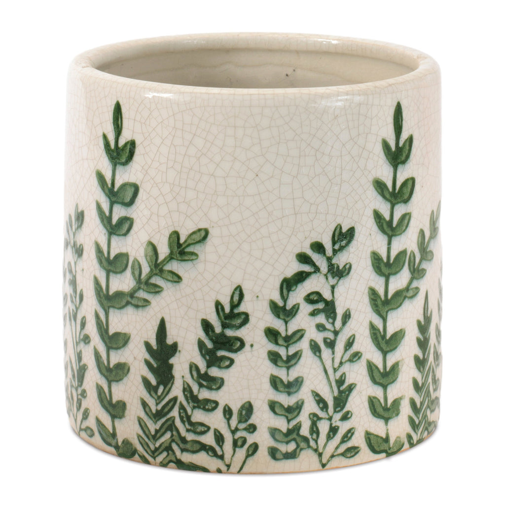 Botanical Fern Stoneware Planter (Set of 2)