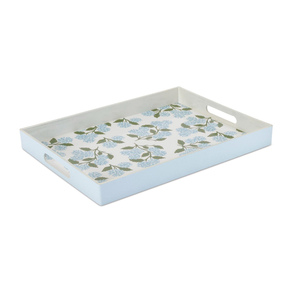 Blue Hydrangea Floral Tray 15.5"L