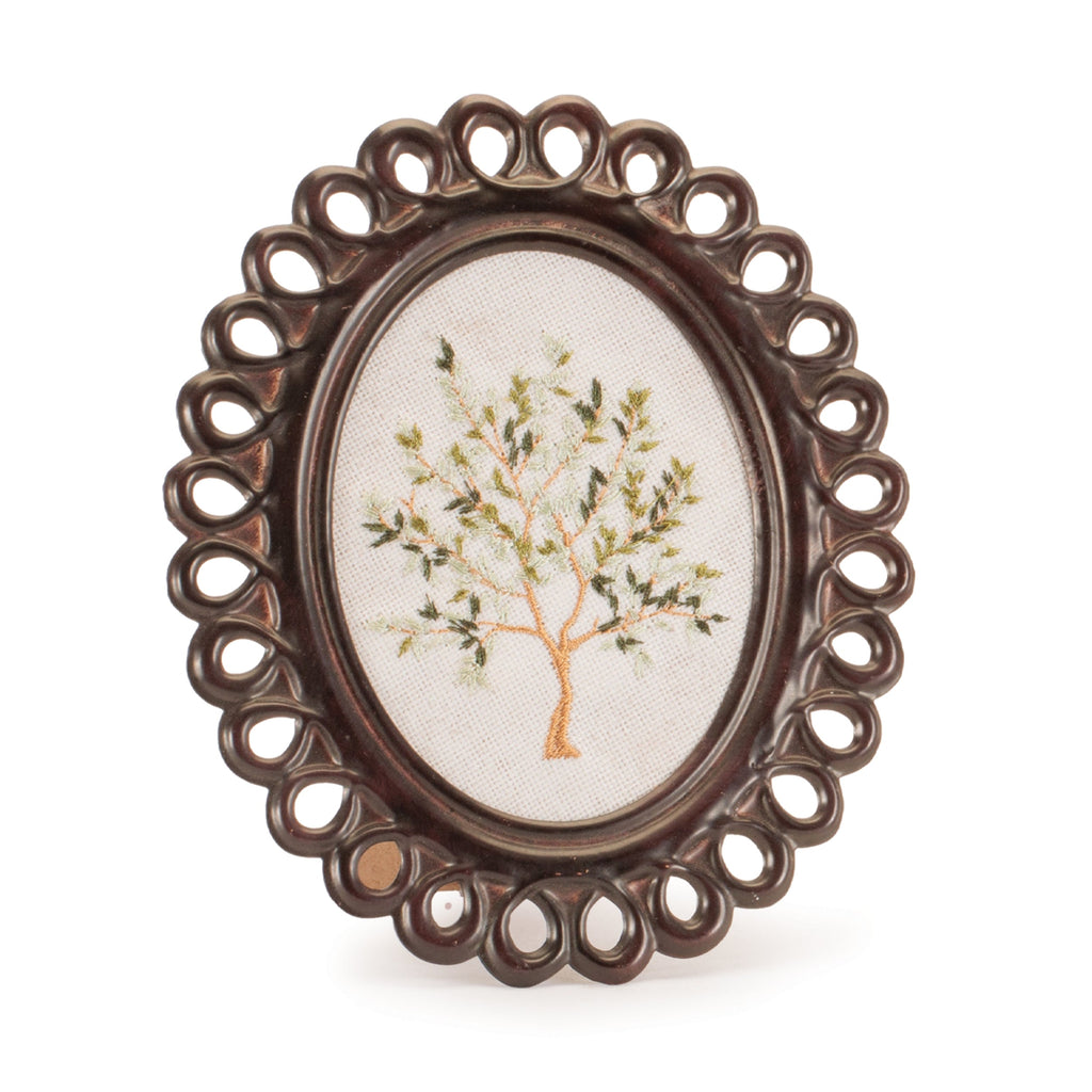 Embroidered Tree Tabletop Frame (Set of 2)
