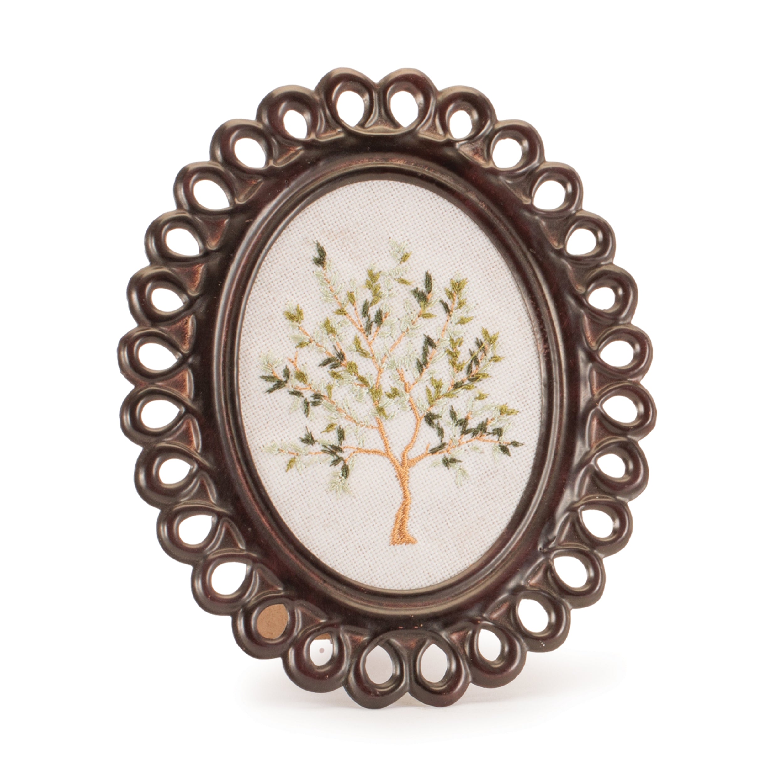 Embroidered Tree Tabletop Frame (Set of 2)