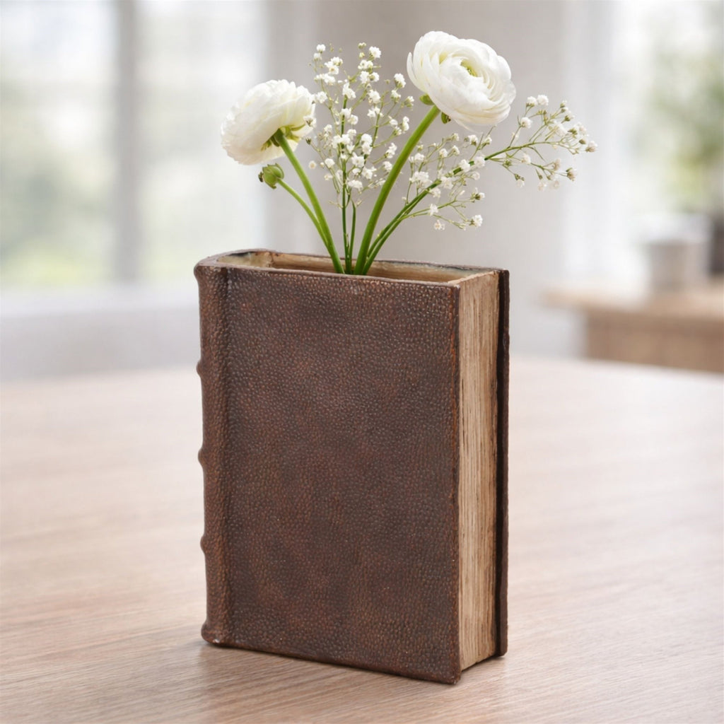 Decorative Book Vase 7.75"H