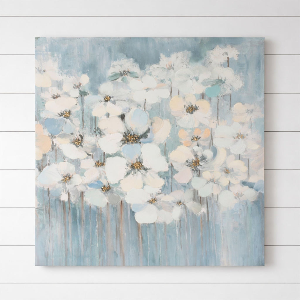 Dogwood Floral Canvas Art 24"SQ