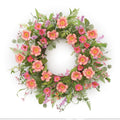 Mixed Daisy and Lavender Floral Wreath 24 Inch