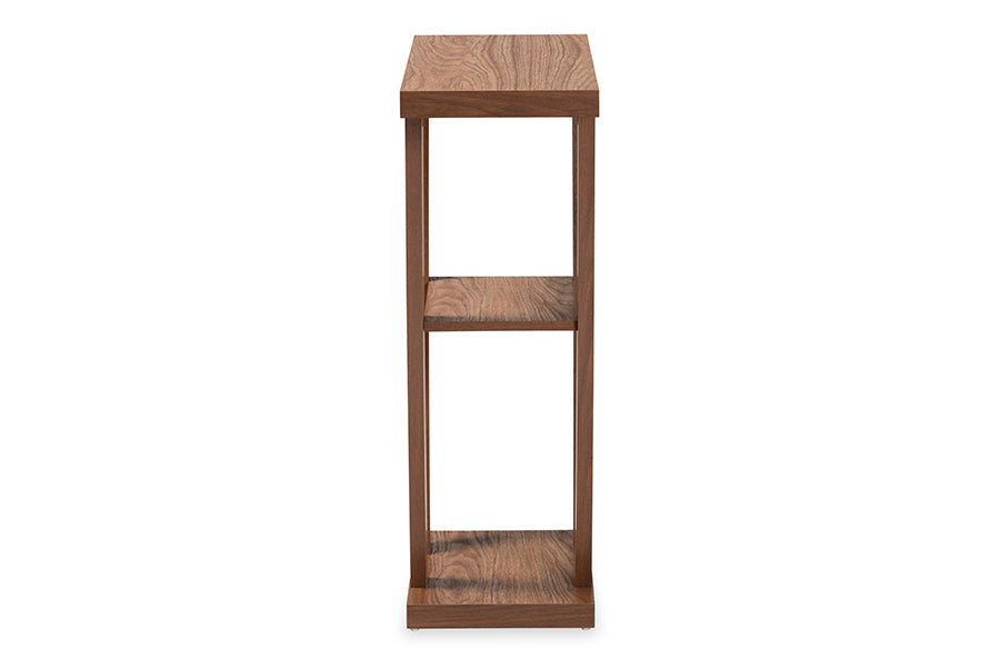 Baxton Studio Boone Modern and Contemporary Walnut Brown Finished Wood Console Table