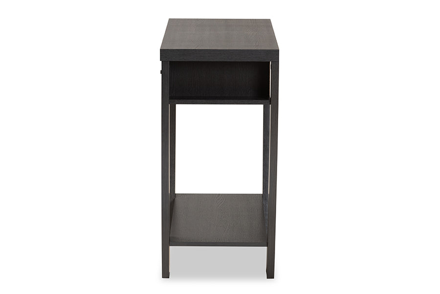 Baxton Studio Capote Modern and Contemporary Dark Brown Finished Wood 2-Drawer Console Table