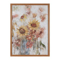 Framed Sunflower Floral Wall Art Print 24"H