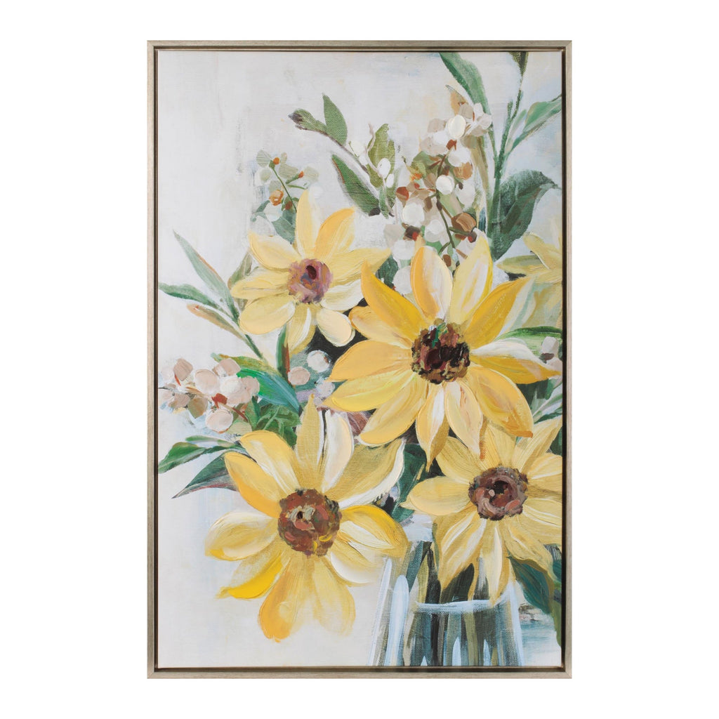 Framed Floral Vase Canvas Art 24"H
