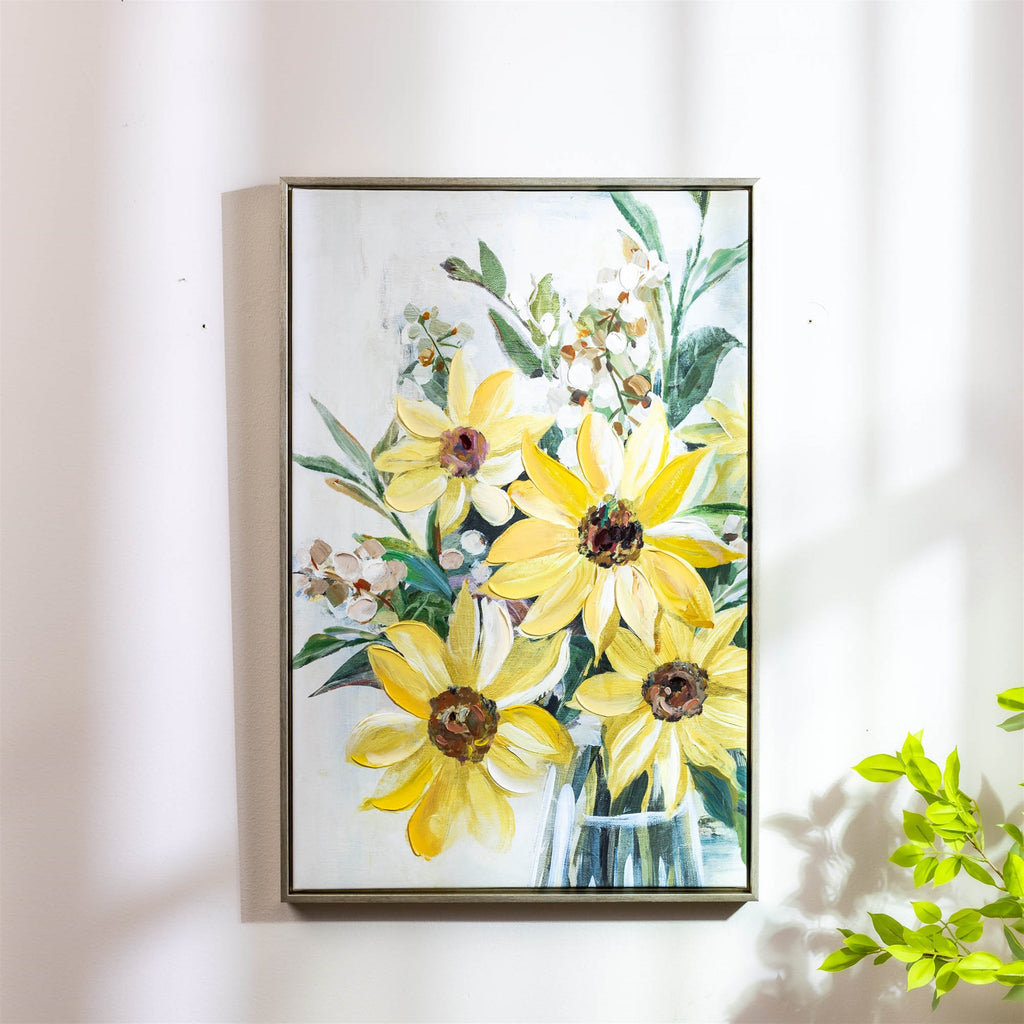 Framed Floral Vase Canvas Art 24"H