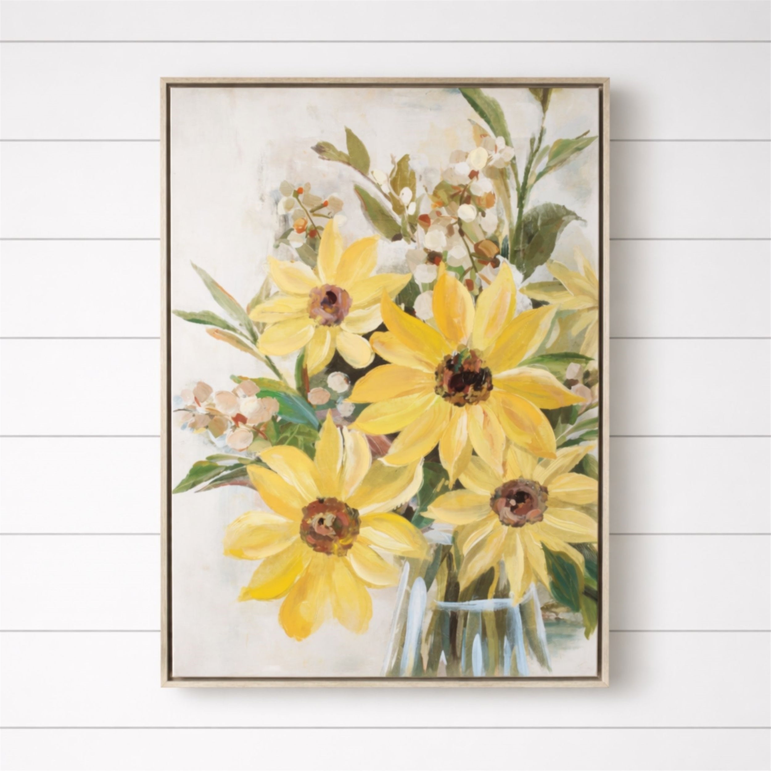 Framed Floral Vase Canvas Art 24"H