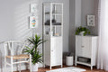 Baxton Studio Beltran Modern and Contemporary White Finished Wood Bathroom Storage Cabinet