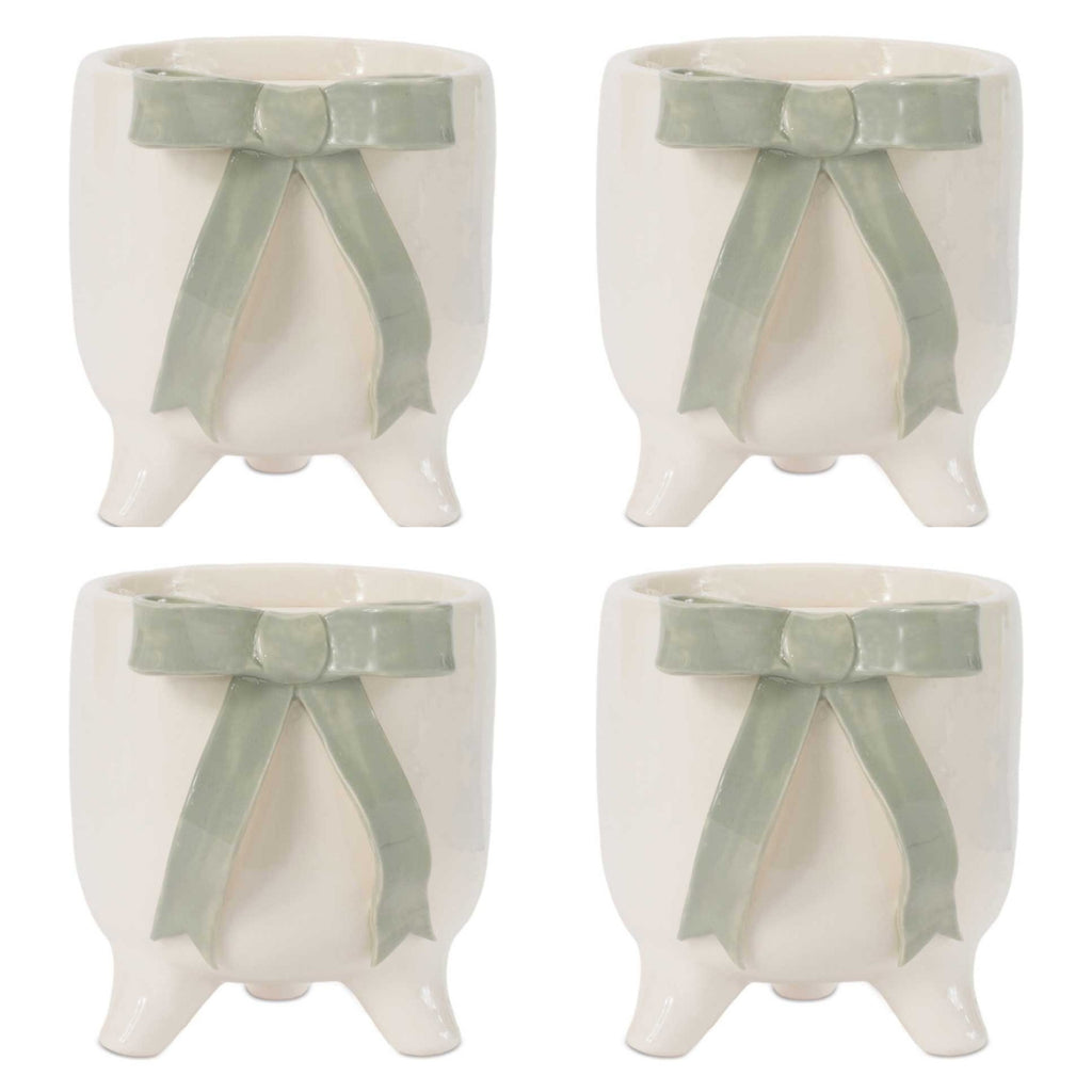 Decorative Bow Scultped Container (Set of 4)