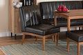 Baxton Studio Daymond Mid-Century Modern Dark Brown Faux Leather Upholstered and Walnut Brown Finished Wood Dining Chair