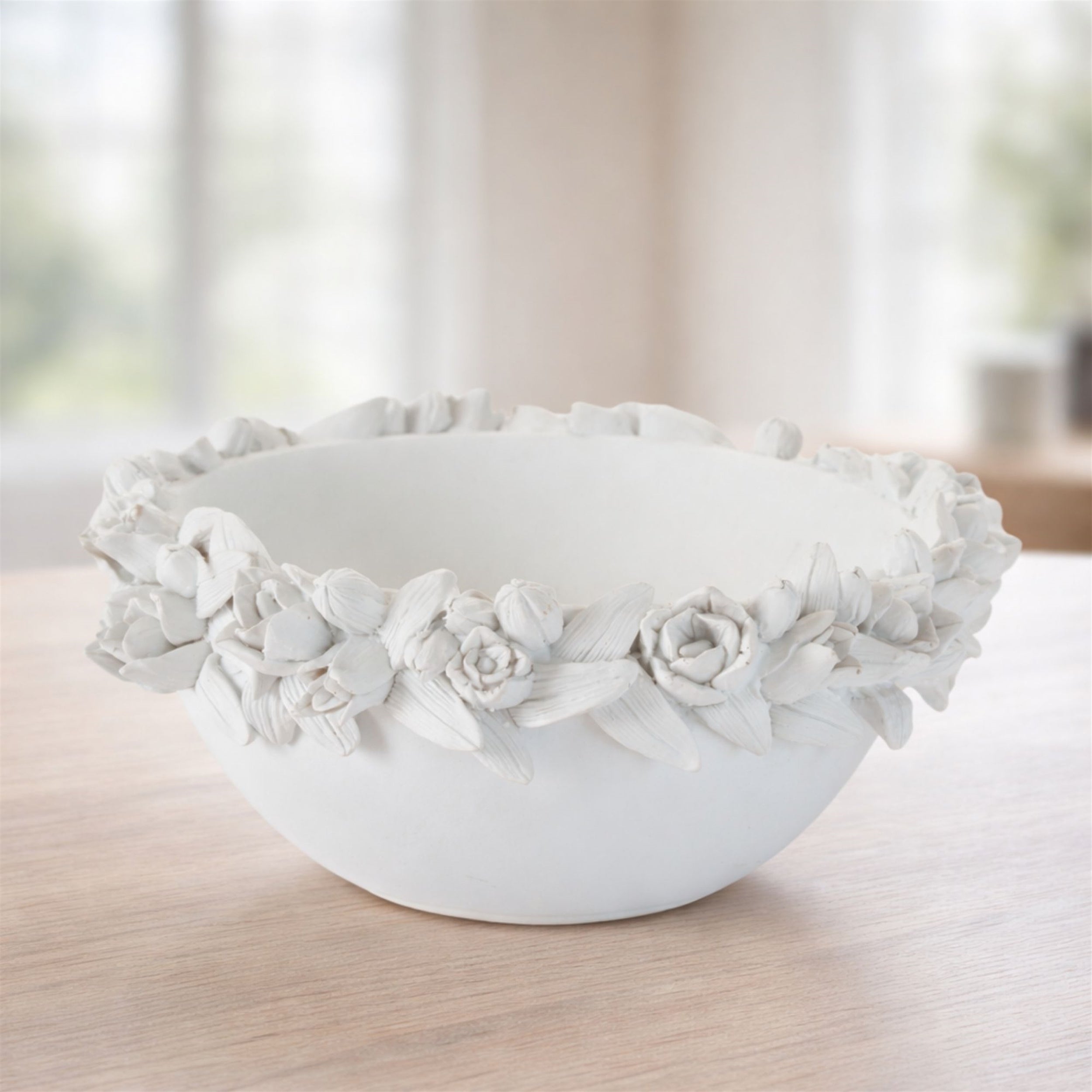 Decorative Floral Sculpted Bowl