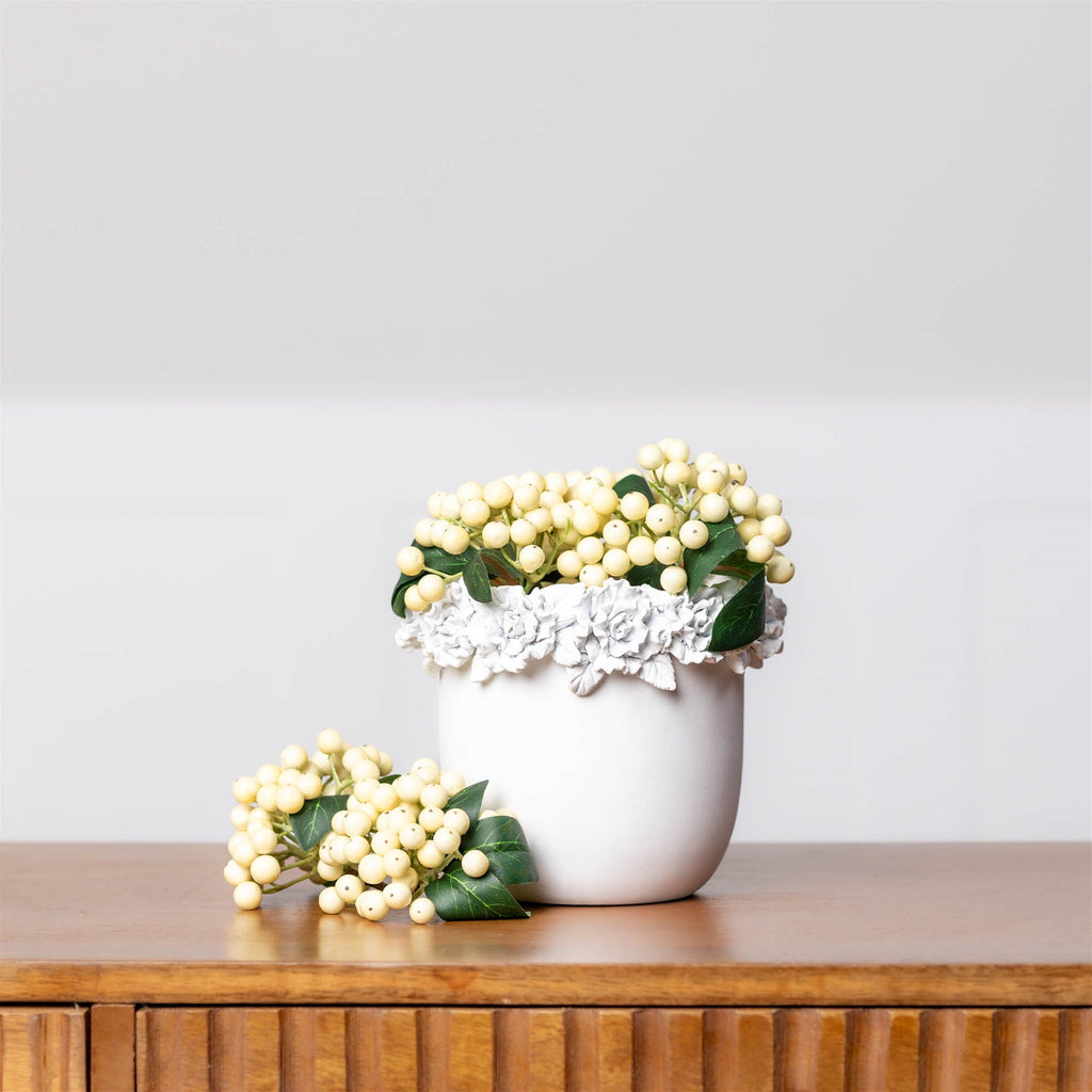 Decorative Floral Sculpted Container
