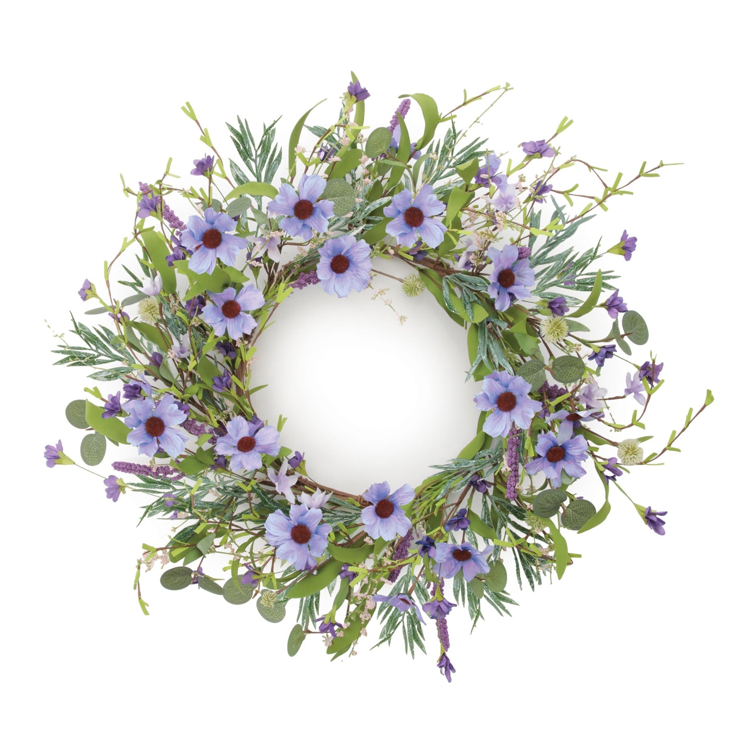 Pink Cosmos Floral Wreath 22 Inch