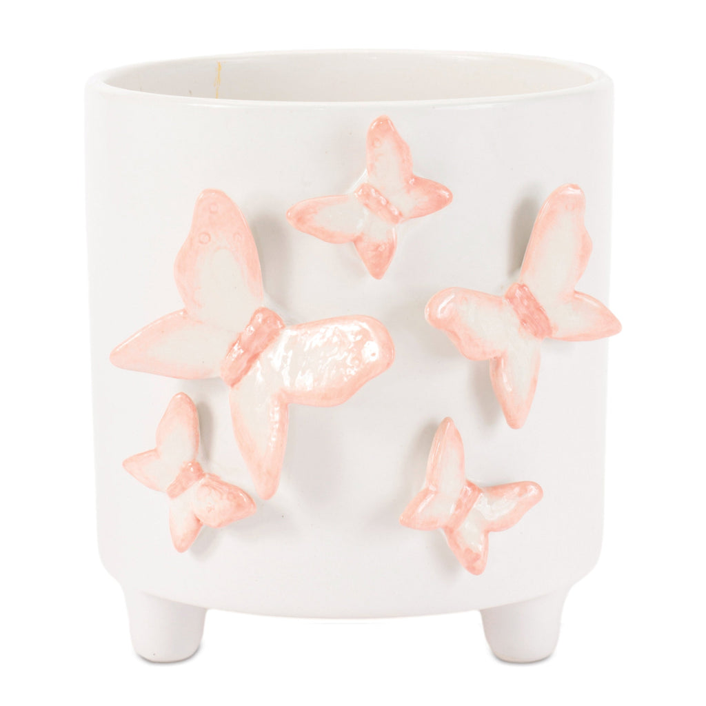 Butterfly Accent Dolomite Planter (Set of 2)