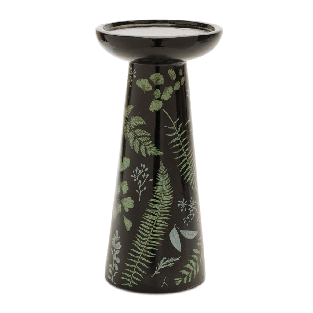 Ceramic Botanical Print Candle Holders (Set of 2)