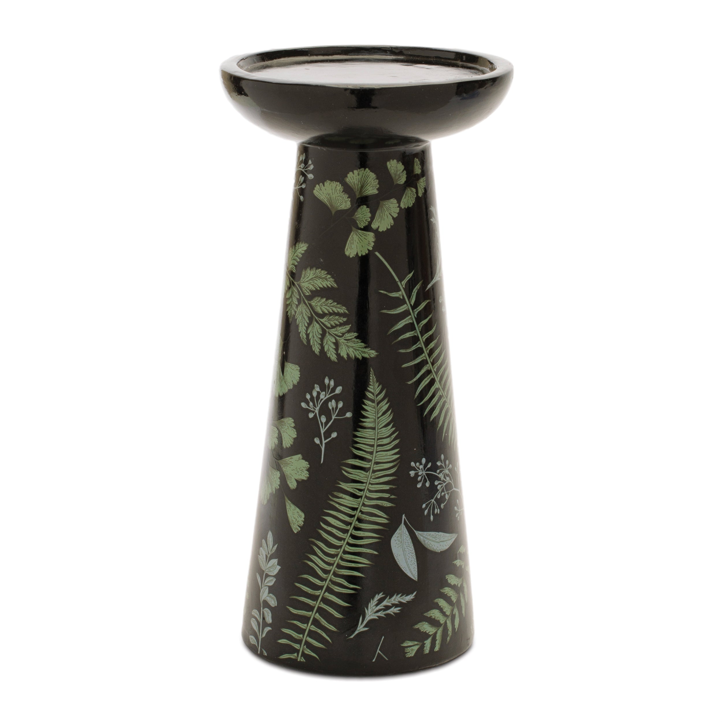 Ceramic Botanical Print Candle Holders (Set of 2)