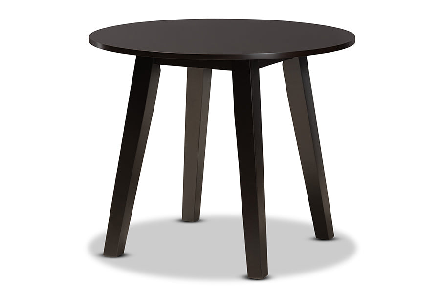 Baxton Studio Anesa Modern and Contemporary Transitional Two-Tone Dark Brown and Walnut Brown Finished Wood 5-Piece Dining Set