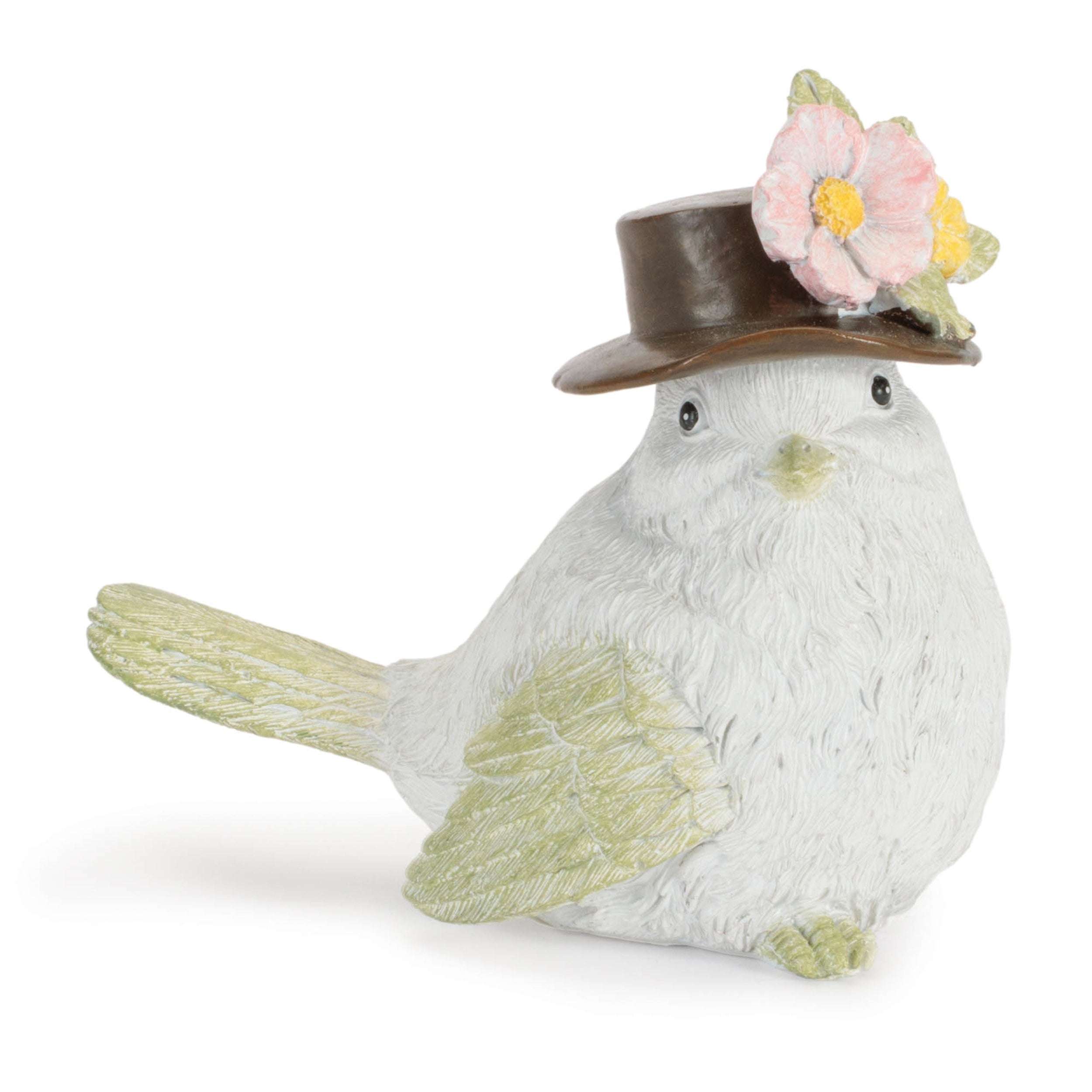 Bird with Floral Hat Figurine (Set of 2)