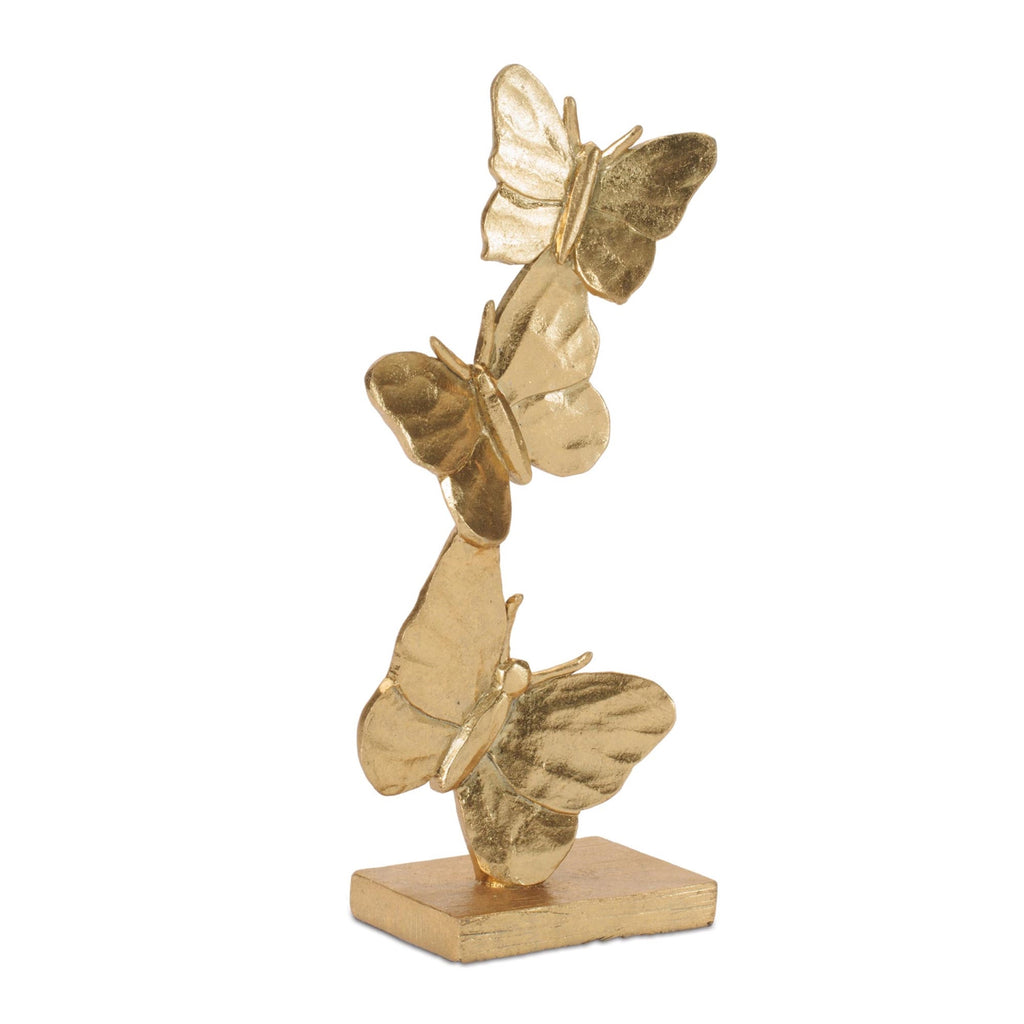 Gold Stacked Butterfly DŽcor (Set of 2)