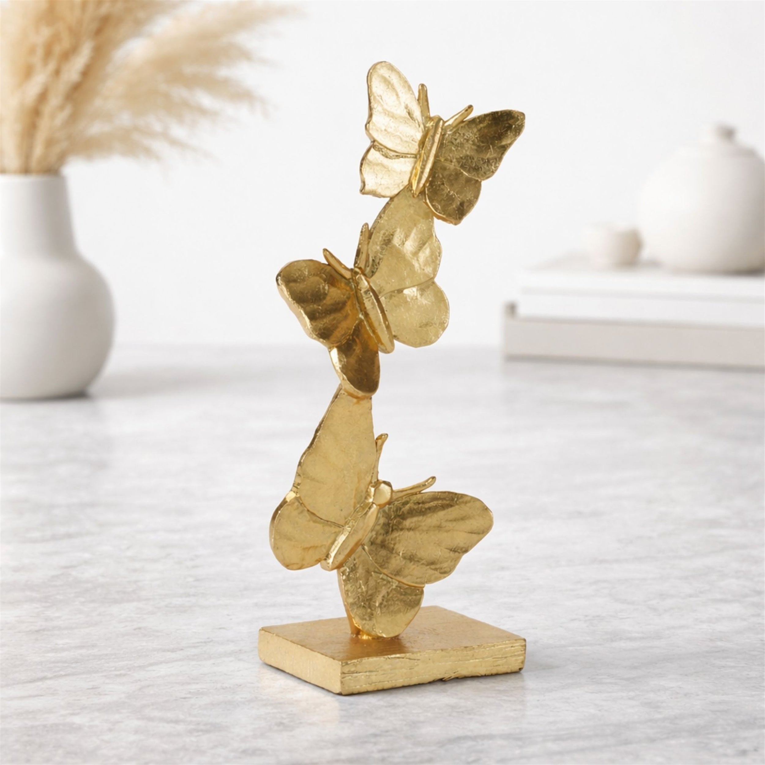 Gold Stacked Butterfly DŽcor (Set of 2)