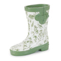 Floral Print Rain Boot Vase 7"H