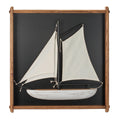 Framed 3D Sailboat Wall Art 30"SQ