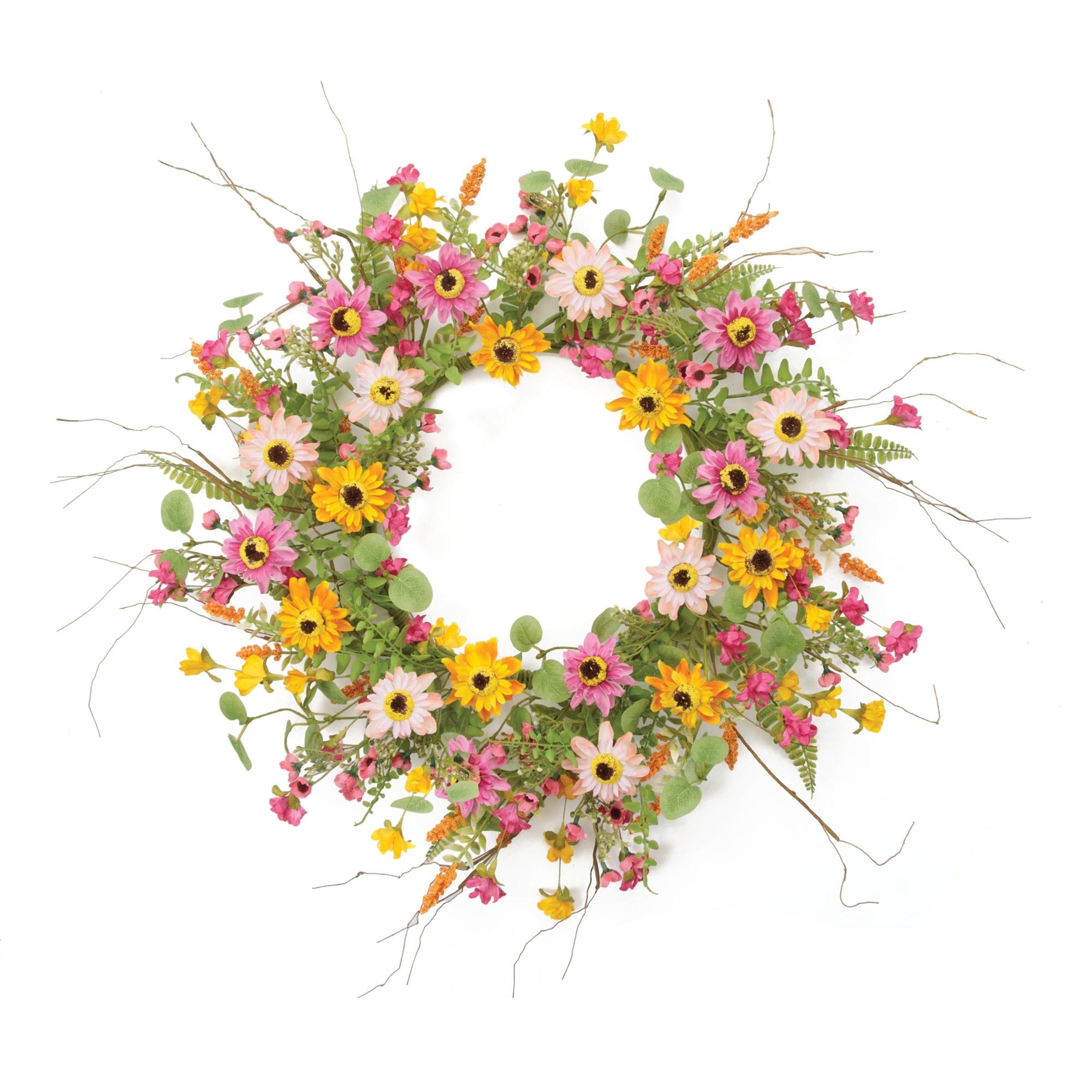 Mixed Garden Floral Wreath 24 Inch