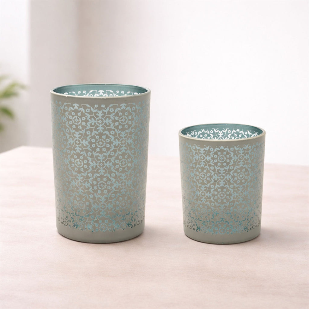 Geometric Patterned Candle Holder (Set of 3)