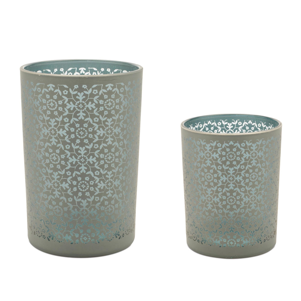 Geometric Patterned Candle Holder (Set of 3)